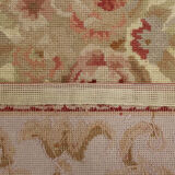 New handmade floral red wool needlepoint tapestry area rug- 91x152cm