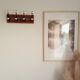 Vintage-style wall coat rack – 4 double hooks – 40 cm