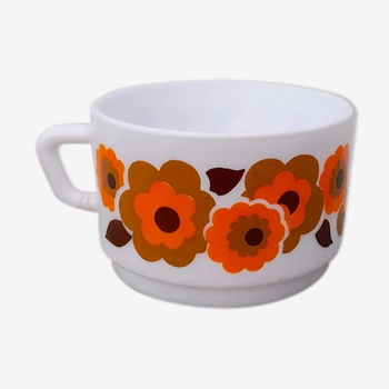 Tasse arcopal motifs lotus