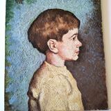 Portrait of a boy – oil on canvas – signed "vax", 1952