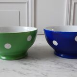 Duo of bowls with klein blue and pistachio green Longchamp 50s