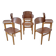 1960s Set of 6 Børge Mogensen Model 122 Oak and Teak Dining Chairs for Søborg Møbelfabric, Denmark