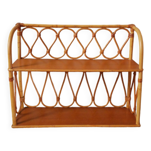 Étagère murale en rotin, - bambou