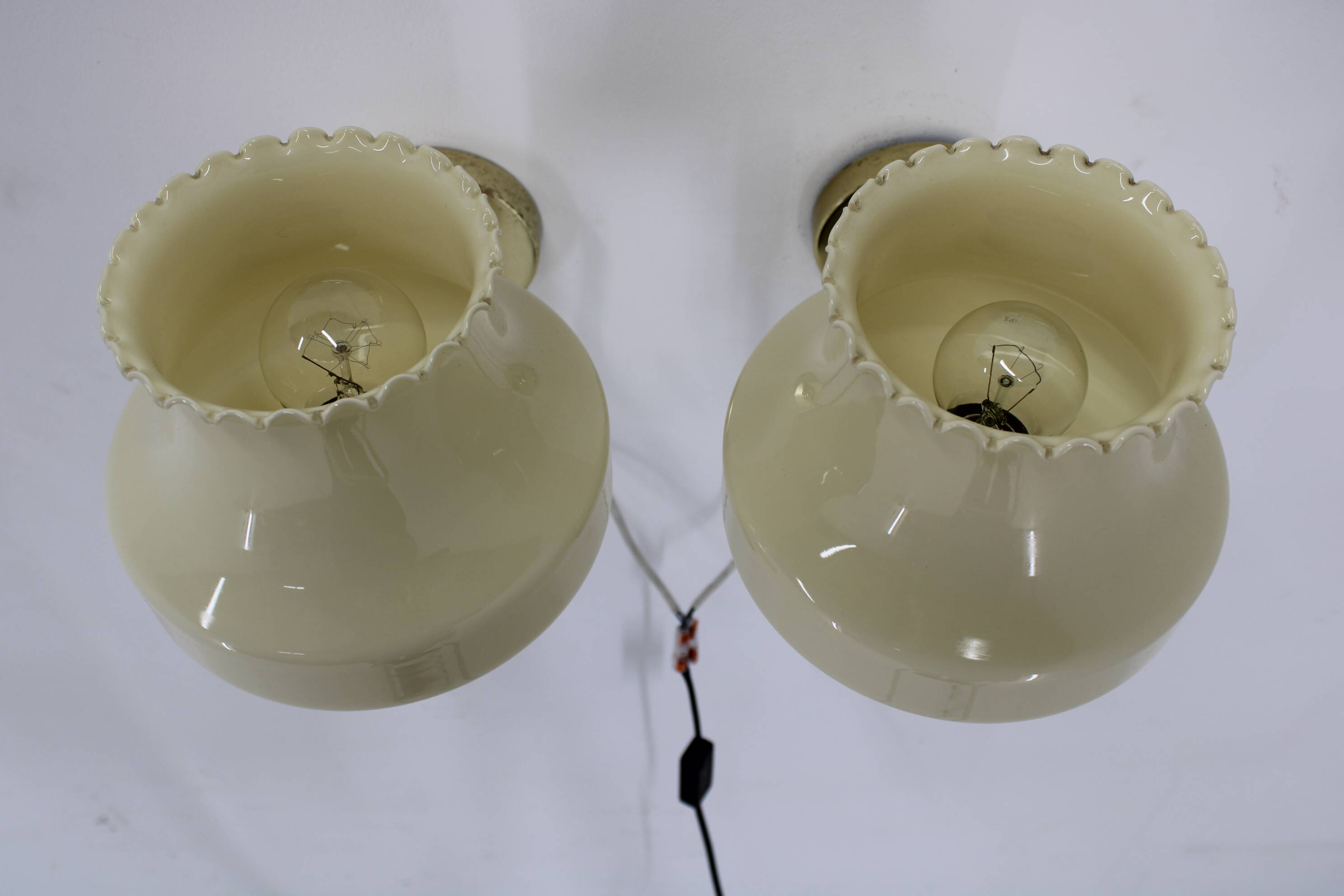 1970s Pair of Wall Lamps, Czechoslovakia