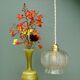 Vintage clear glass globe pendant light
