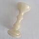 Vintage alabaster-style resin candlestick holder