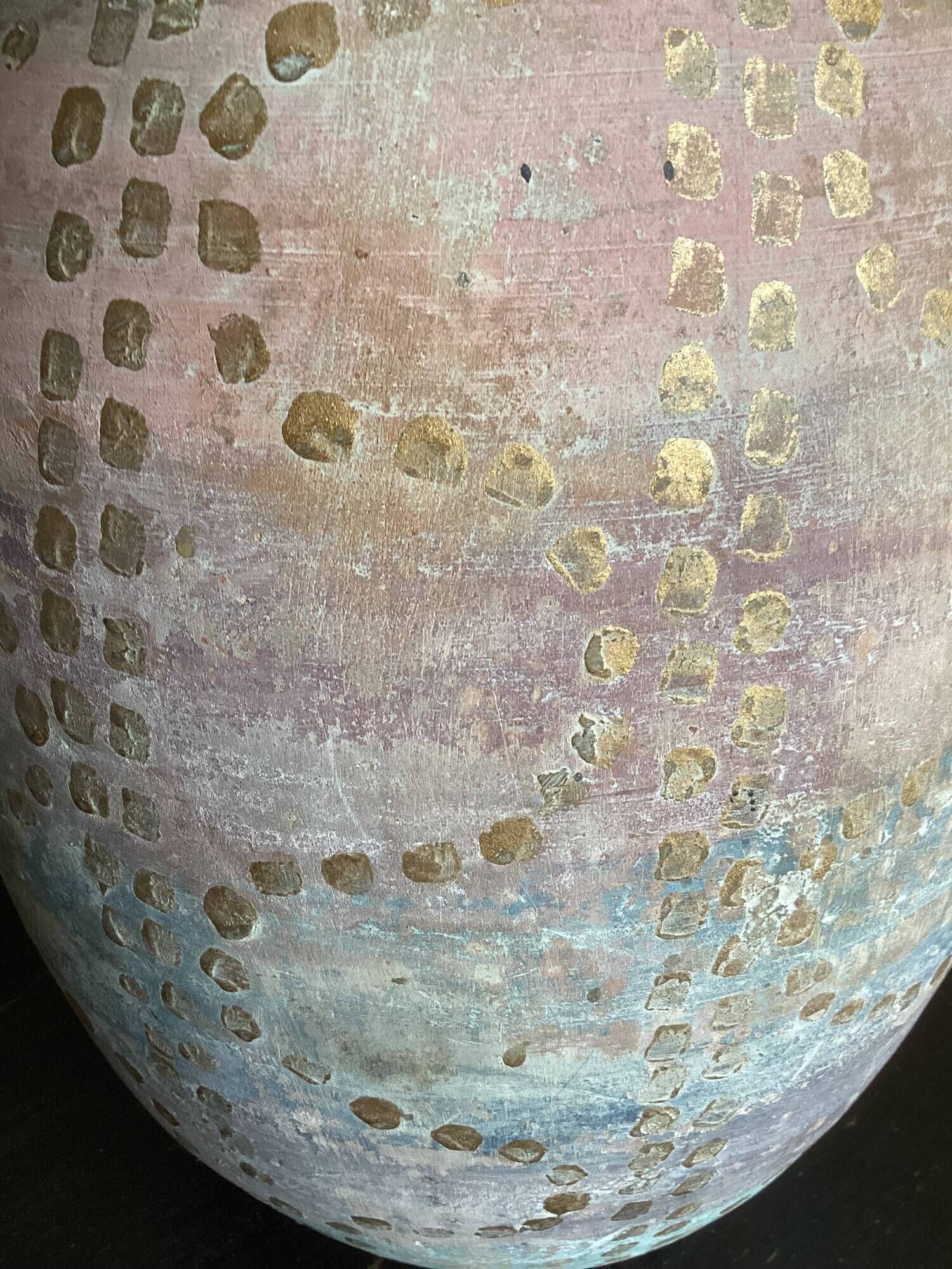Vintage ceramic artisanal vase dimensions: height-30 cm-diameter-22 cm