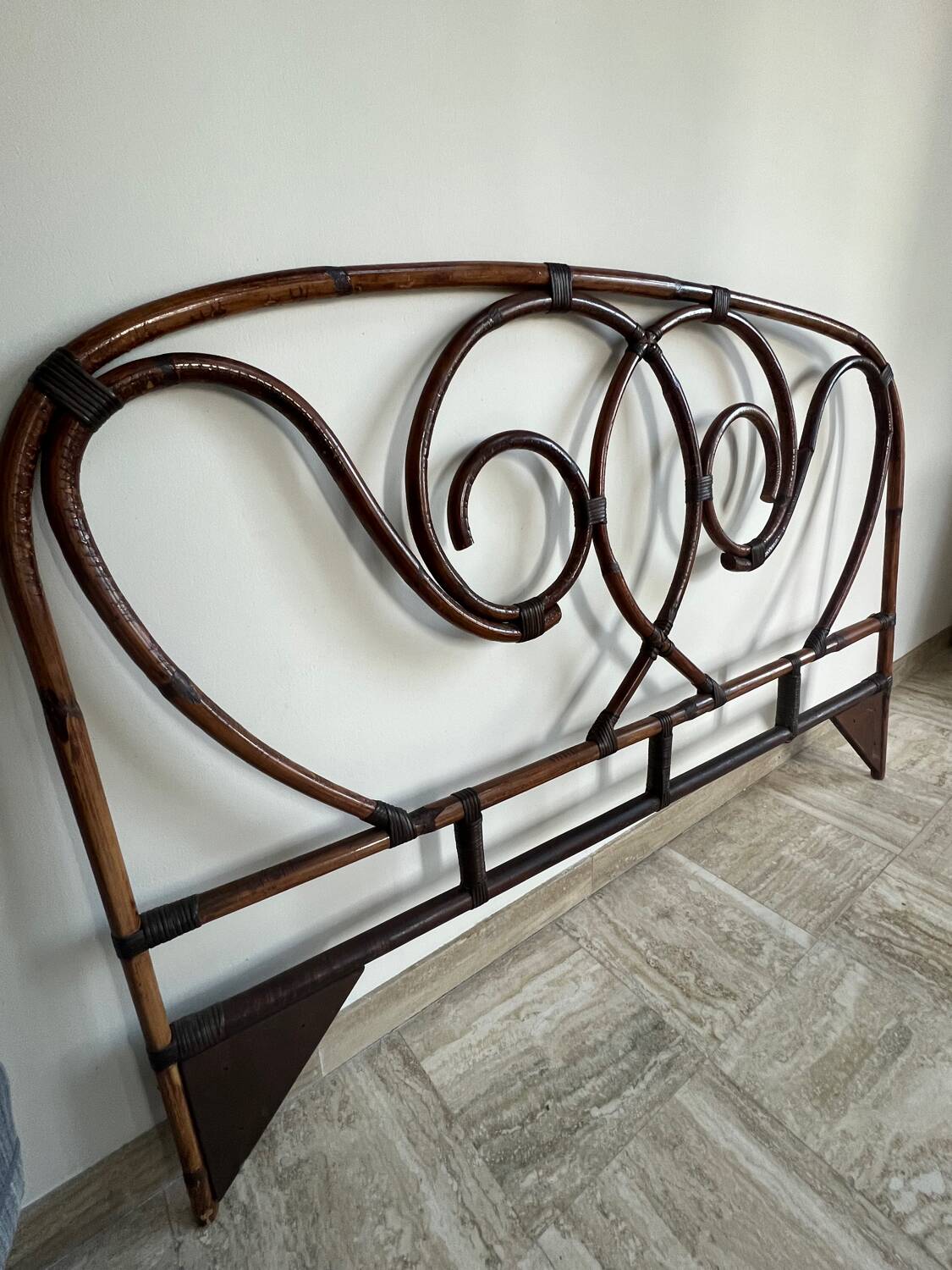 Rattan headboard