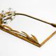 Metall wall mirror and matching shelf gold plated plated by Banci Firenze