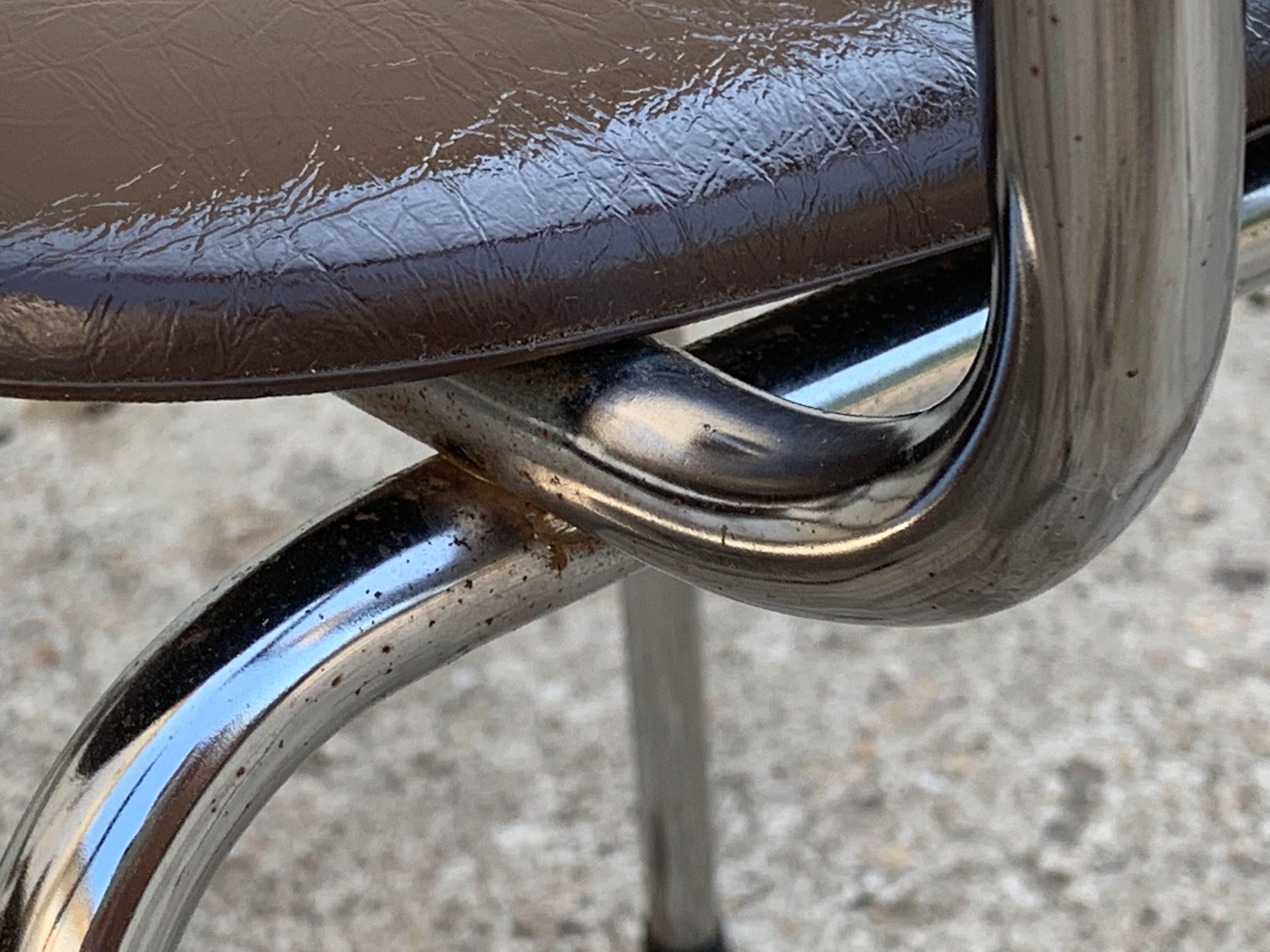 Chairs skaï and chrome 1970