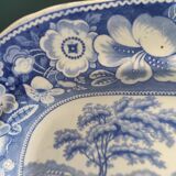 Grand plat de service ancien, Wild Rose par Bell, Cook & Co.