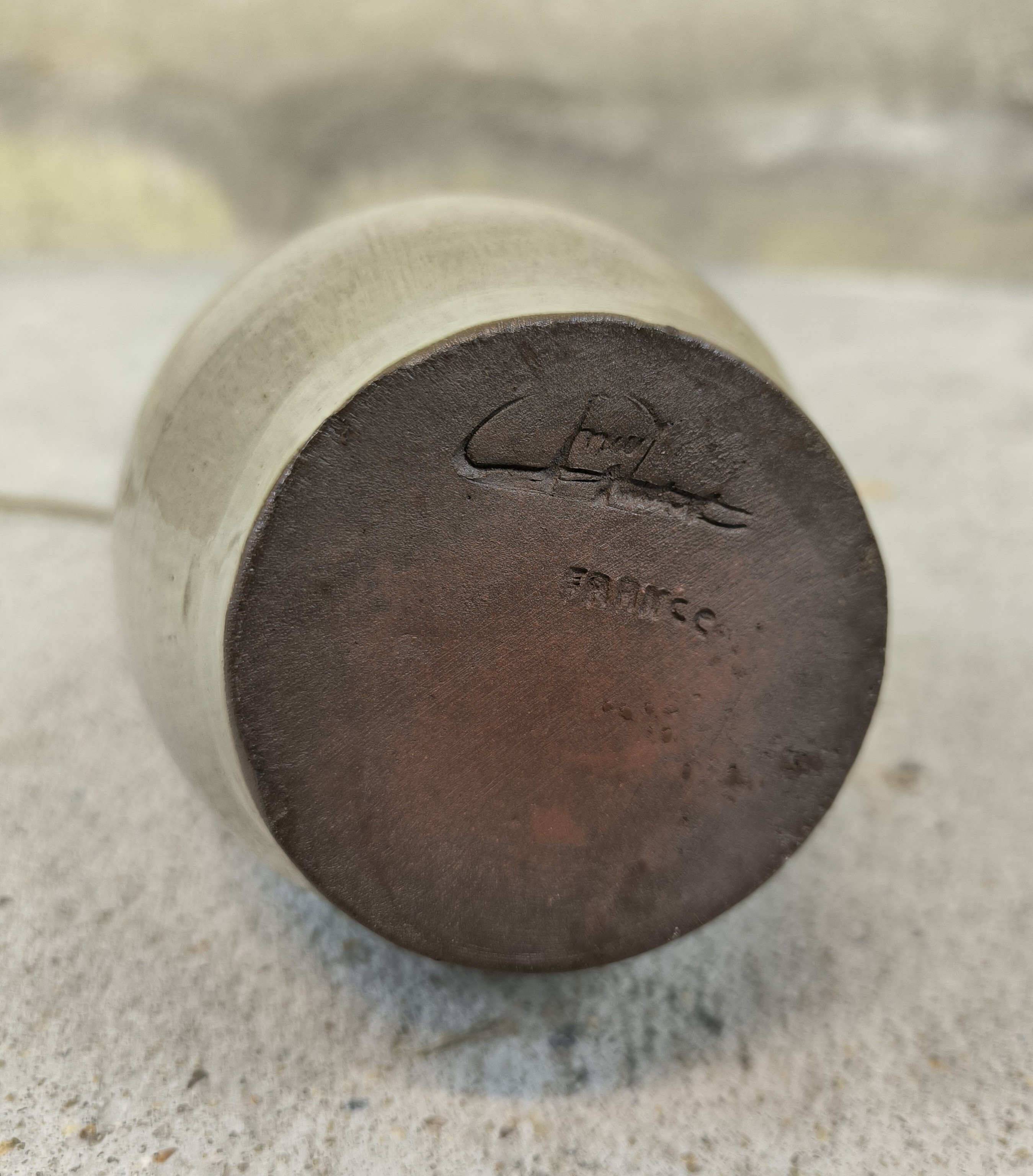 Lampe vintage en grès vernissé Jean Dubost