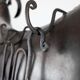 Brutalist Ram Shaped Fireplace Tool Set in Hand Forged Metal