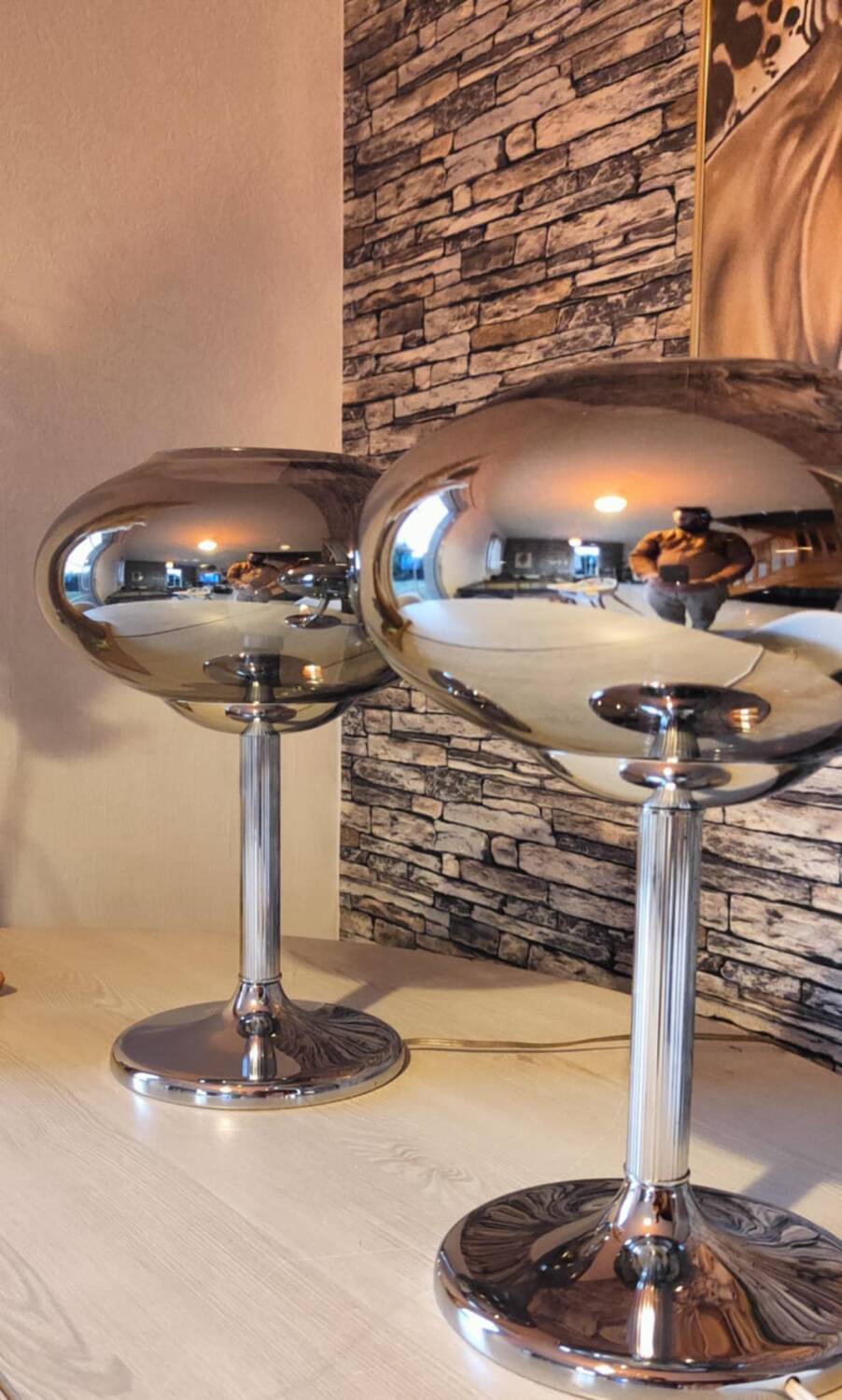 Pair of vintage lamps 1970 Italy