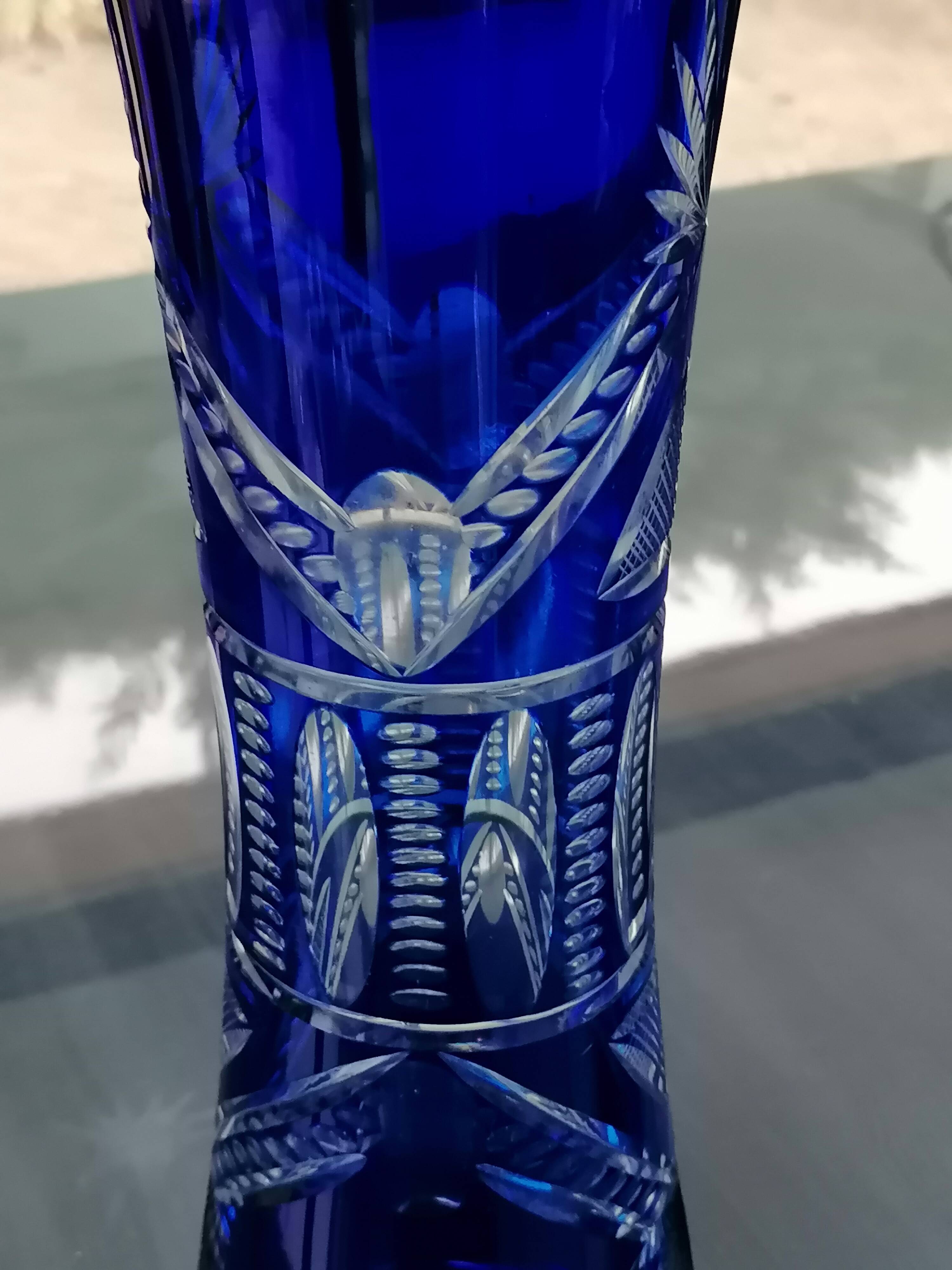 Bohemian crystal vase