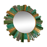 Ceramic sun mirror by François Lembo, 60s - 43cm