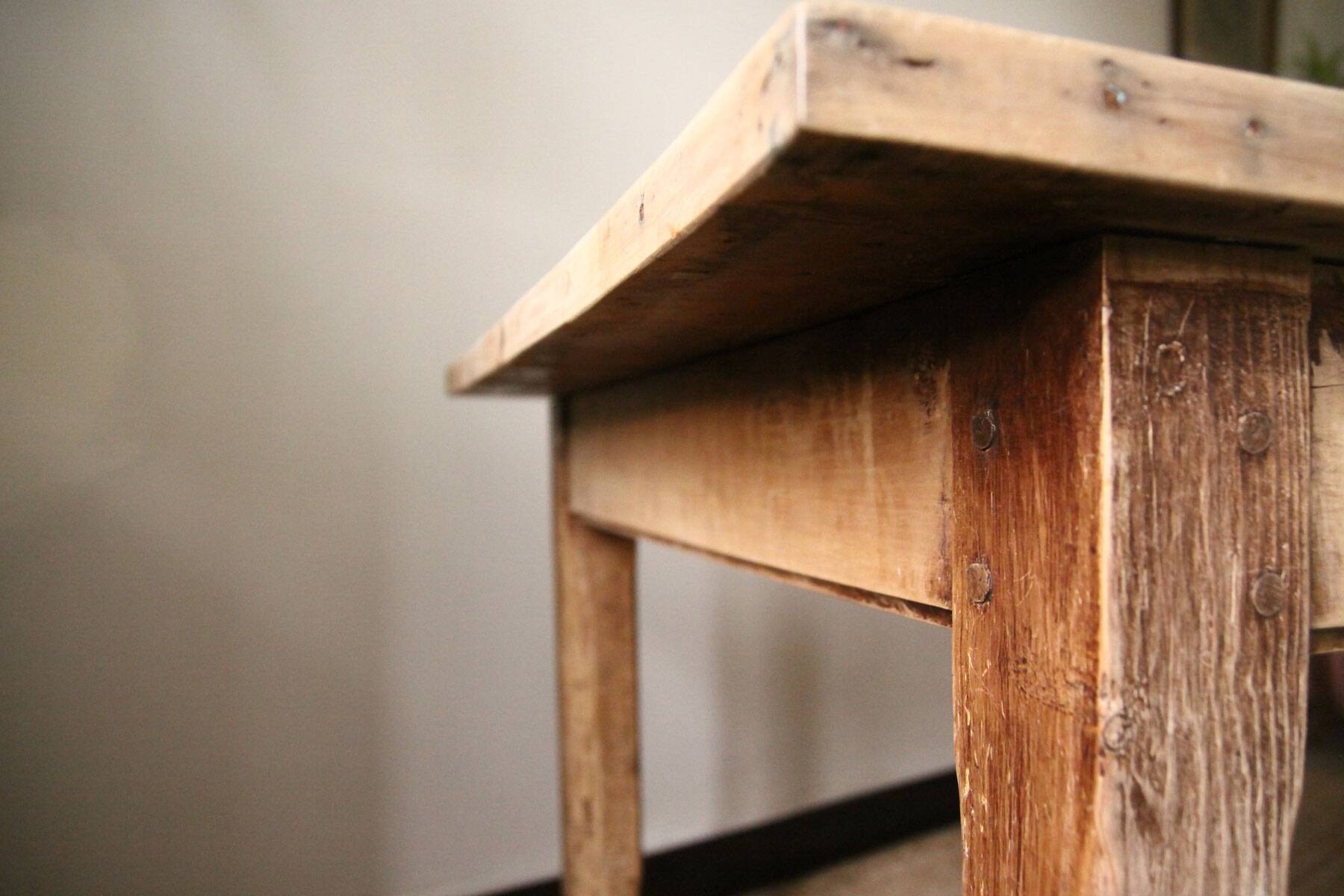 Solid wood farm table