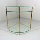 Console en verre et laiton, 1970