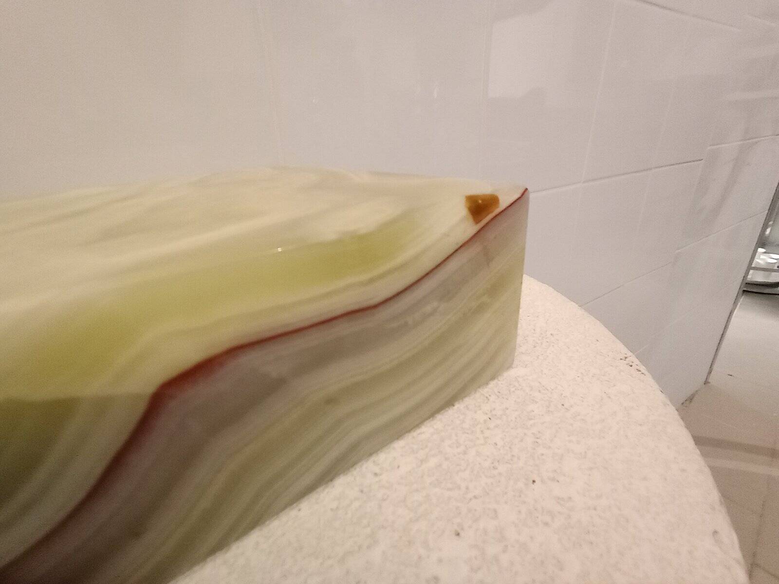 Square green onyx ashtray, 1970s