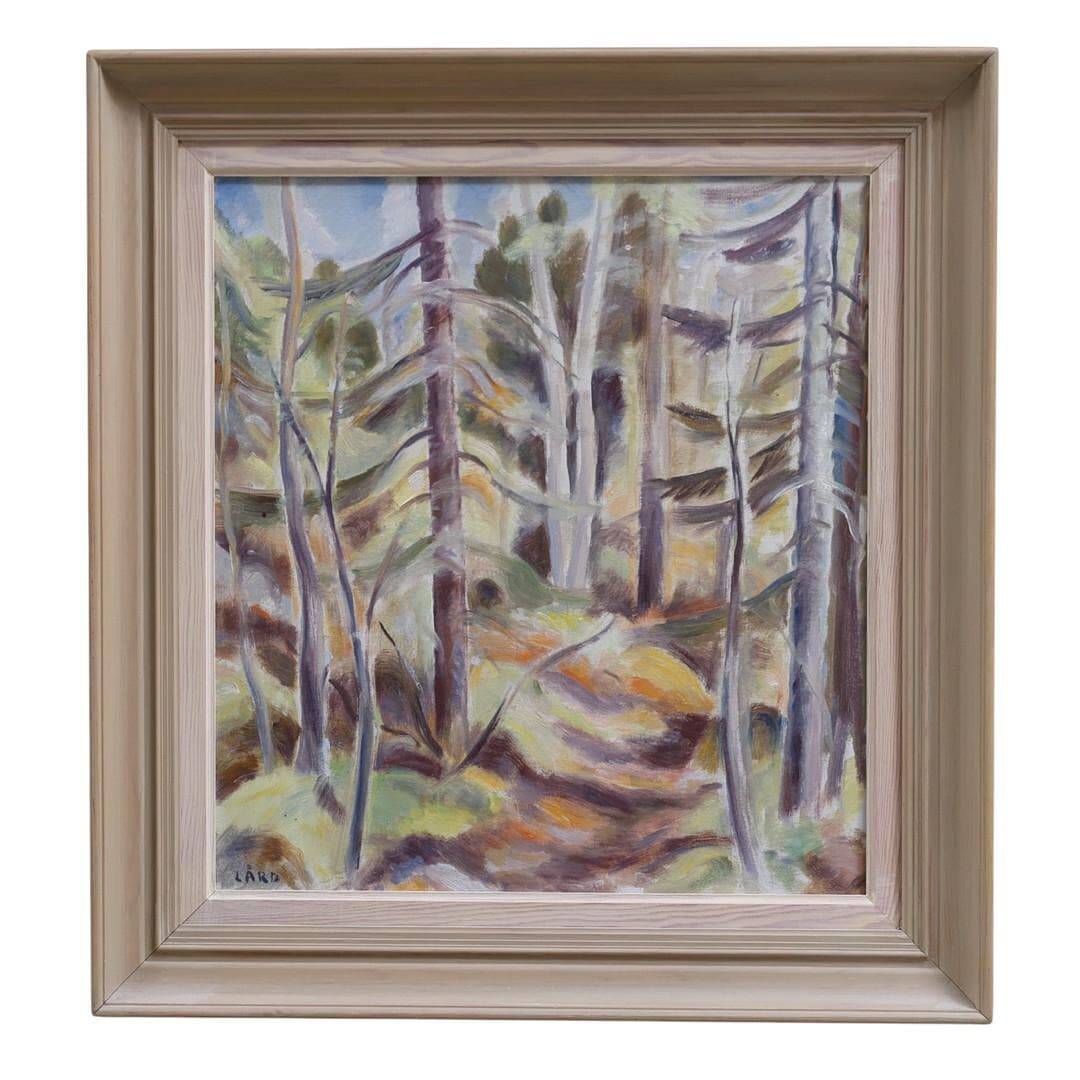 Original Swedish Oil on Canvas – “Forest” by Gottfrid Lård