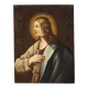Peinture italienne antique d'un saint du XVIIIe siècle