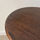 Small vintage turned wooden side table, round wooden accent table.