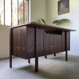 Bureau et sa chaise scandinave palissandre