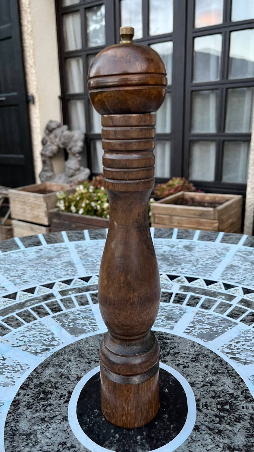 Trio of vintage pepper mills