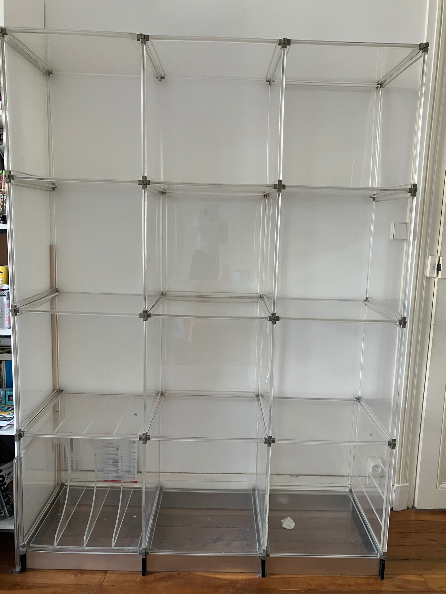Étagère, bibliothèque en Plexiglas vintage