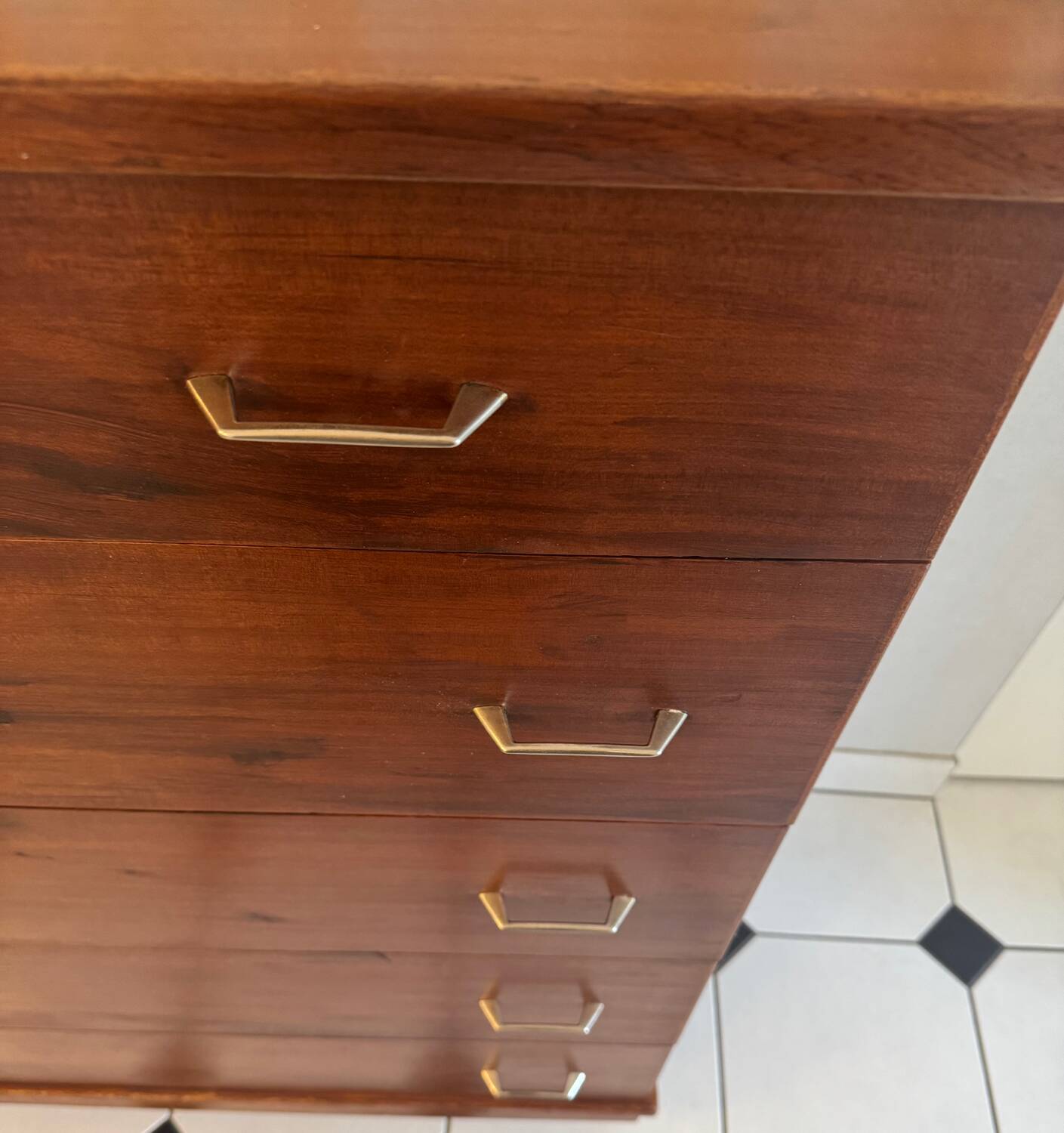 Vintage chiffonier with compass feet