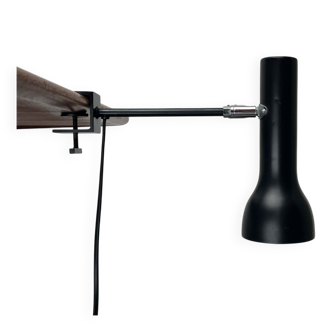 Mid-century minimalist Swiss clamp table lamp by the SLZ team for Swisslamps International, 1960s.