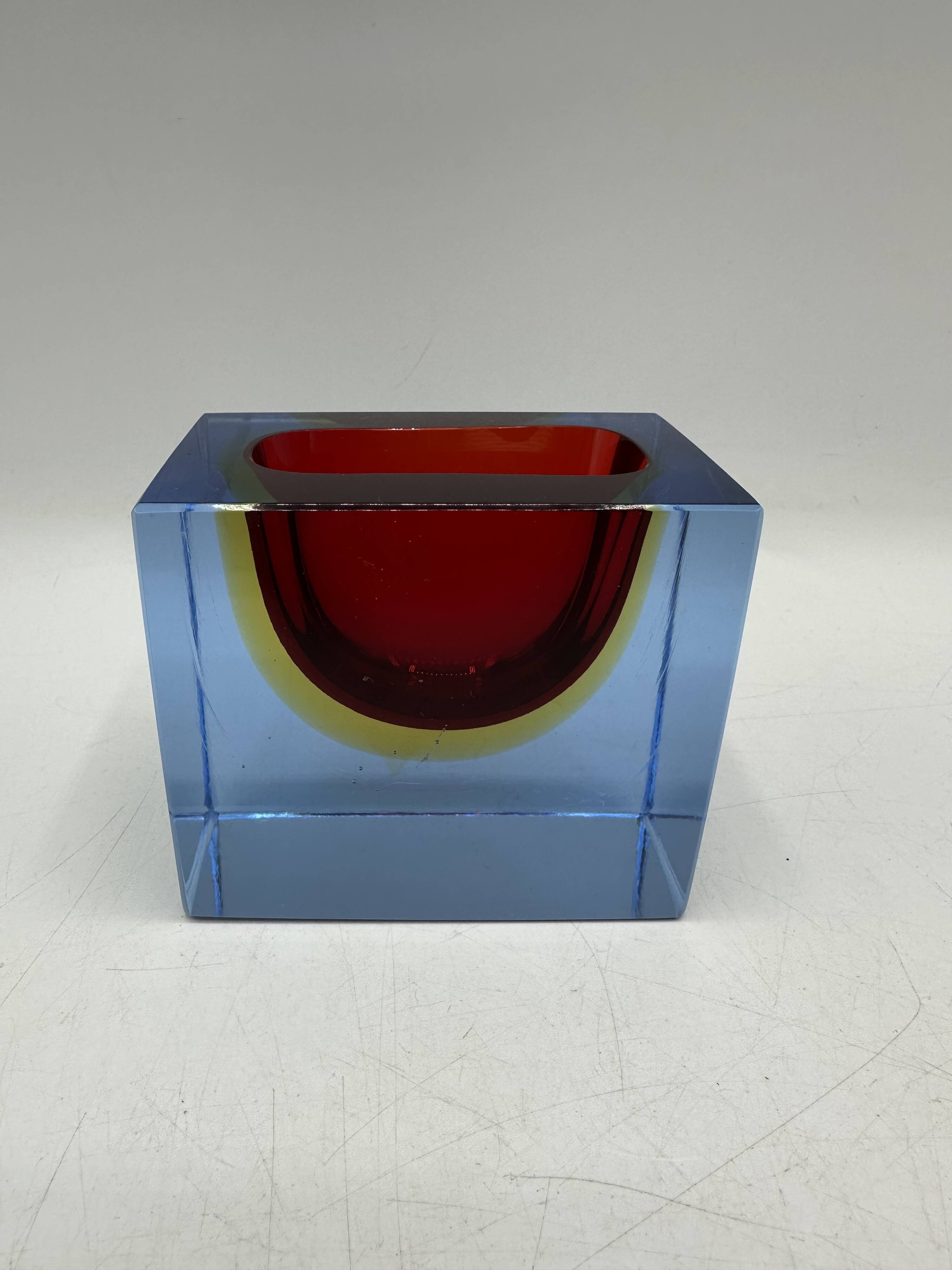 Sommerso Murano ashtray or pocket emptier 1960