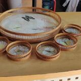 Vintage Rattan Serving Tray