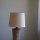 Vintage modern French table lamp in stone with elephant patterns, 1970s.