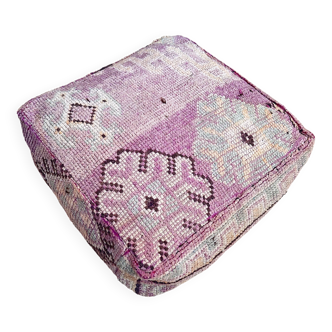Handmade Berber Kilim pouf, floor cushion