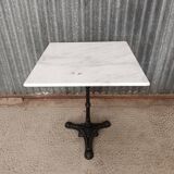Vintage bar / bistro table in cast iron and marble