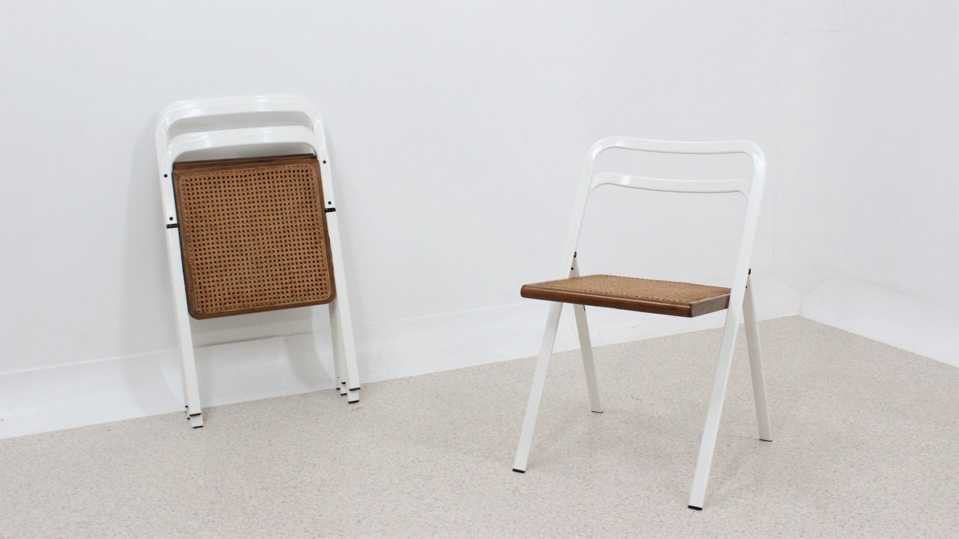 Cidue vintage folding chairs 1970s, set of 4