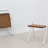 Cidue vintage folding chairs 1970s, set of 4