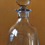 Antique engraved glass carafe - wine pitcher