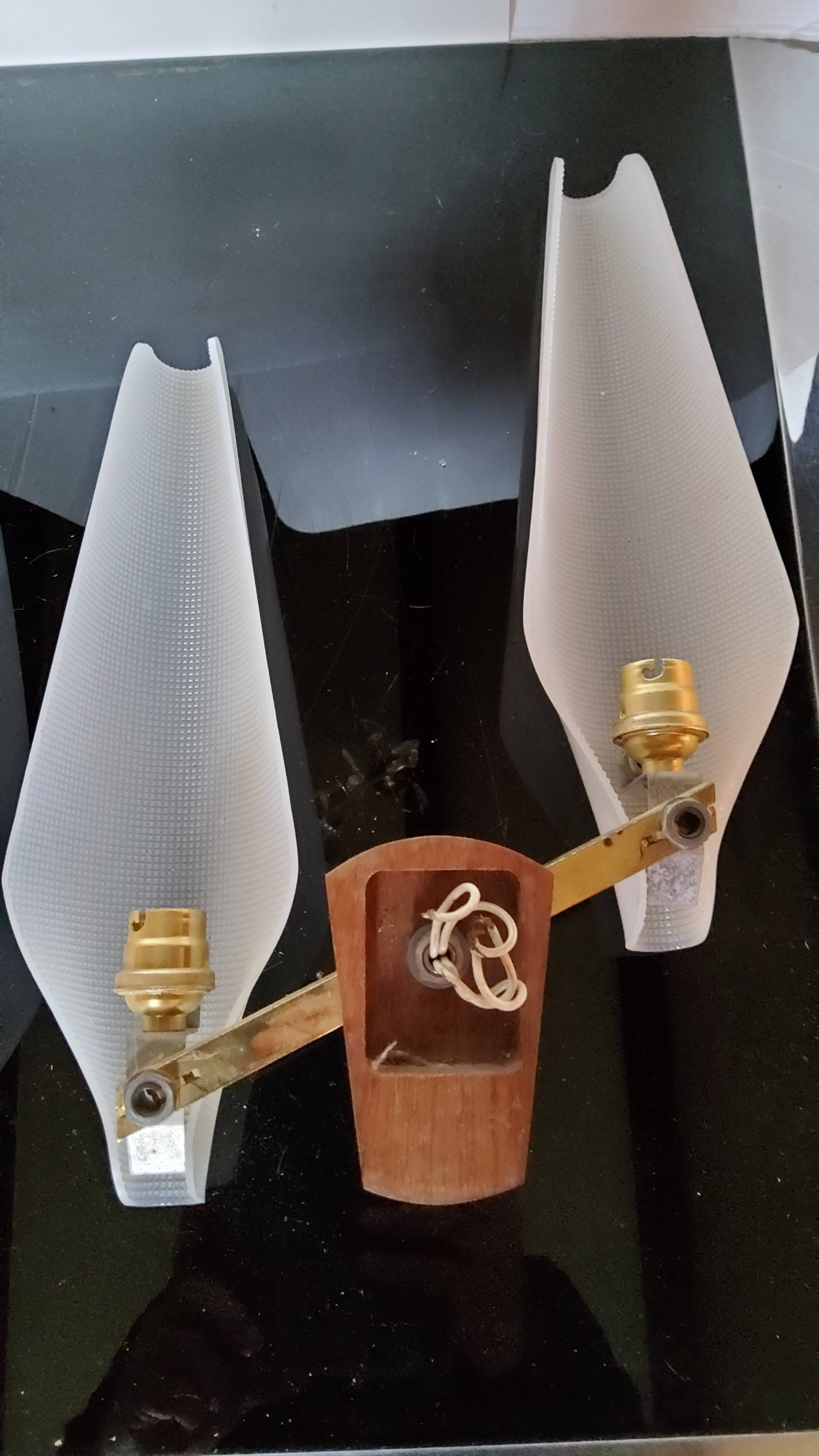 Pair of 1950s wall light