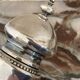 Silver metal pepper mill