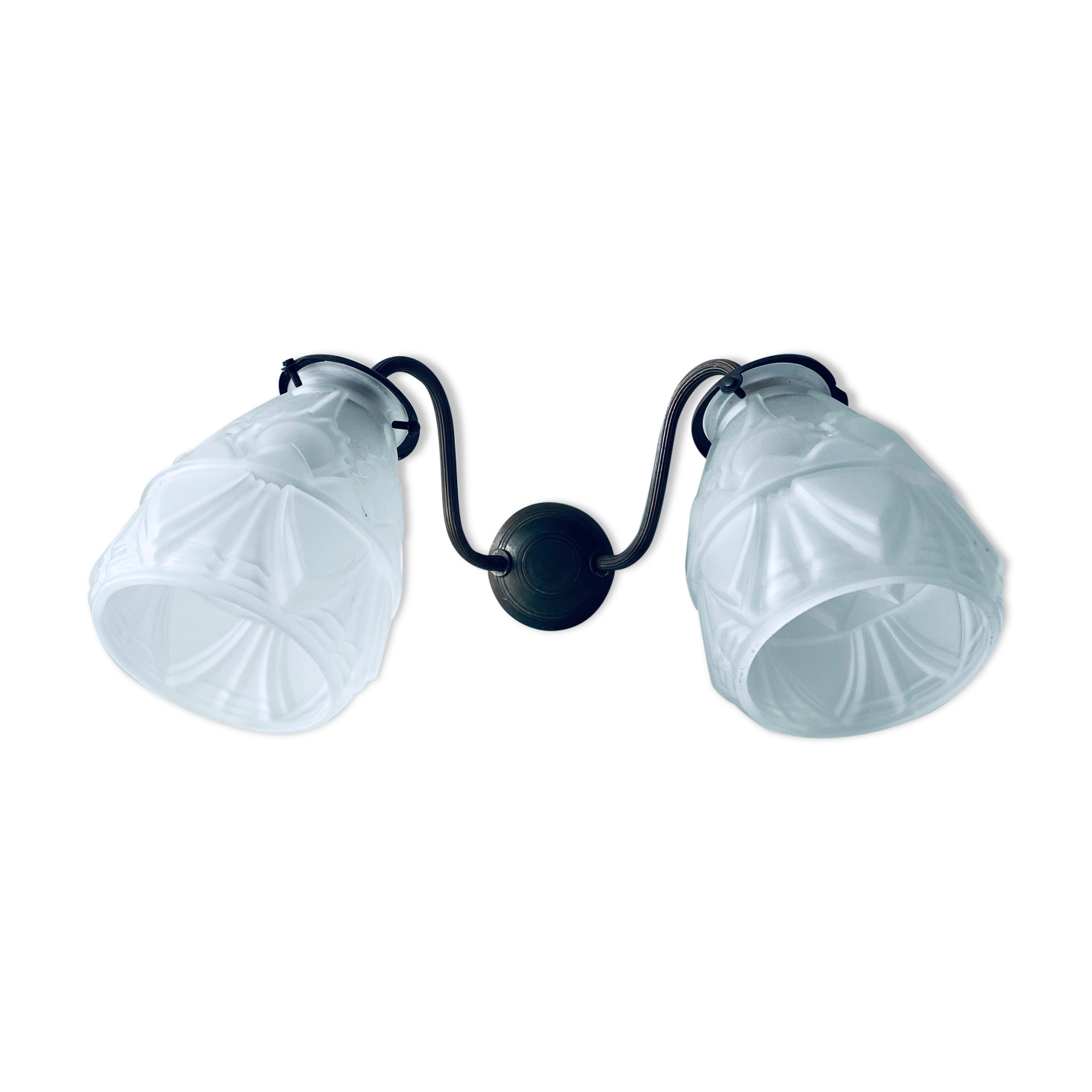 Art Deco wall lamp double fires