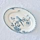 Oval dish 19th century Gien iron earth "Provençal" birds swallows