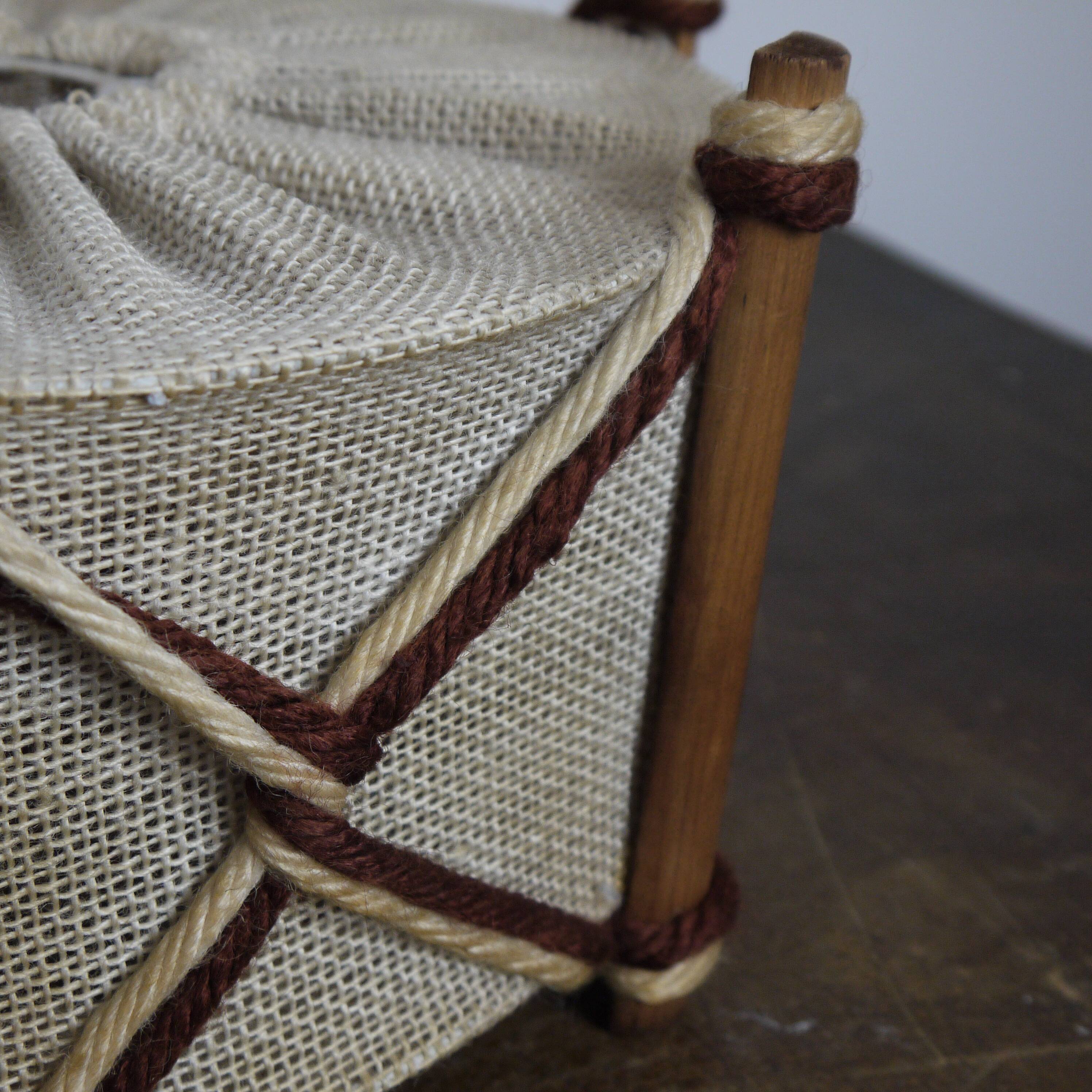 Wool and wood hanging