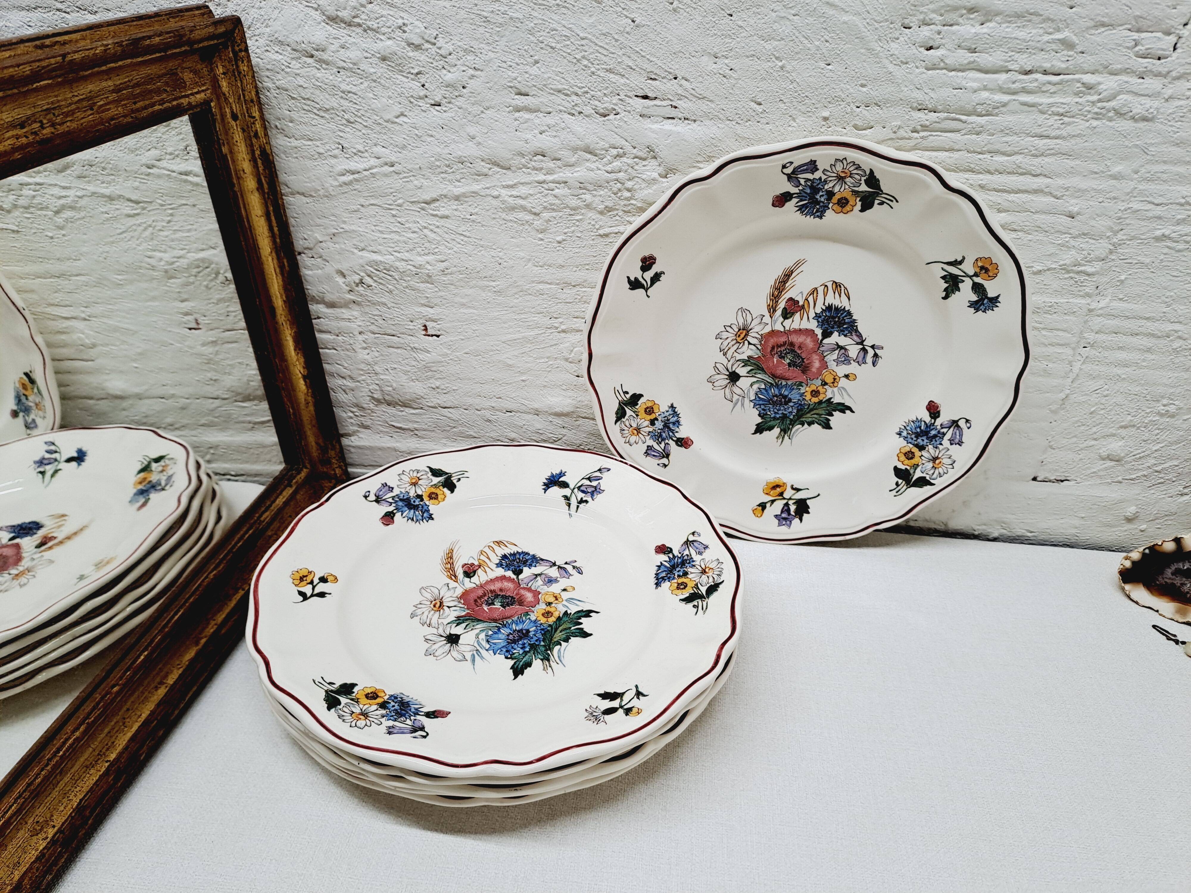 Set 6 assiettes dessert Sarreguemines