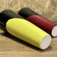 Pair of vases 70s, vintage black, yellow, red, deco pop, space age