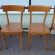 Lot de 6 chaises de bistrot bar en bois