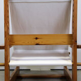 Italian brutalist pine sling chair