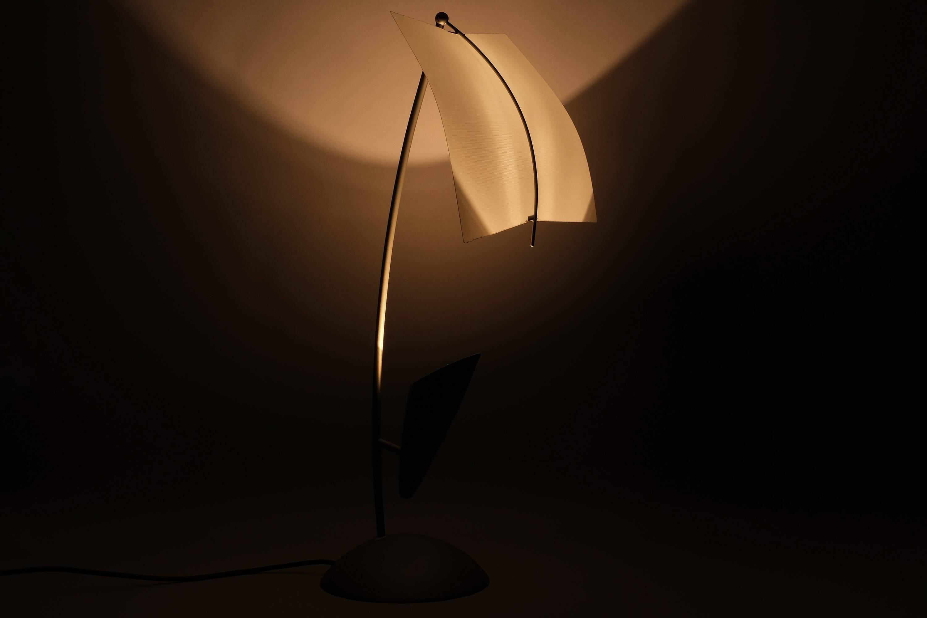 Lampe de table Rolf Benz Nuvola, acier, design sculptural, Allemagne