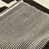 Beige & Dark Brown %100 Wool Hand Woven Vintage Kilim Rug, 378x410 Cm